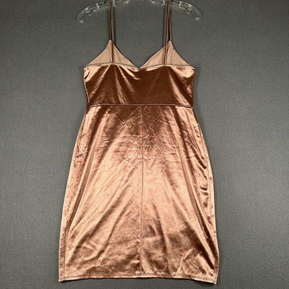 Lulus Dress Womens Medium Satin Surplice Wrap Cocktail Spaghetti Strap Party - Picture 7 of 9